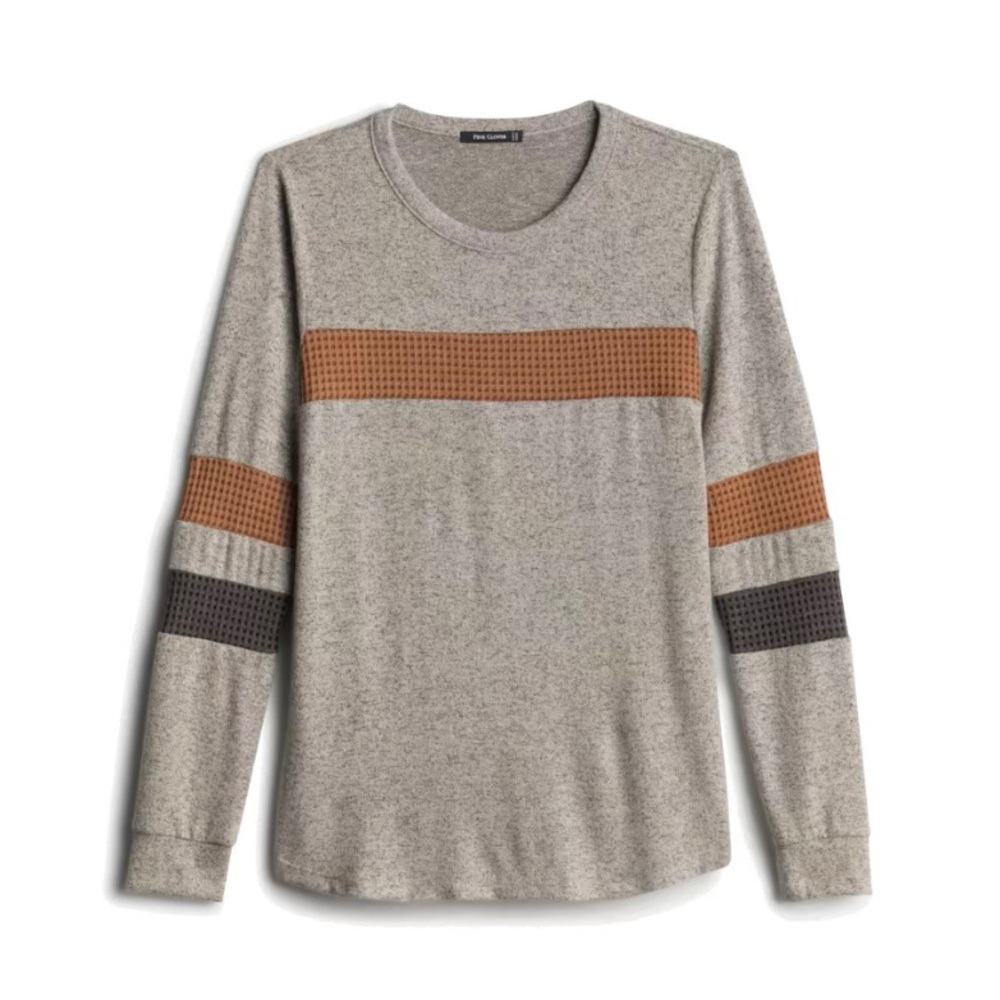 Gray Long-Sleeve Knit Top